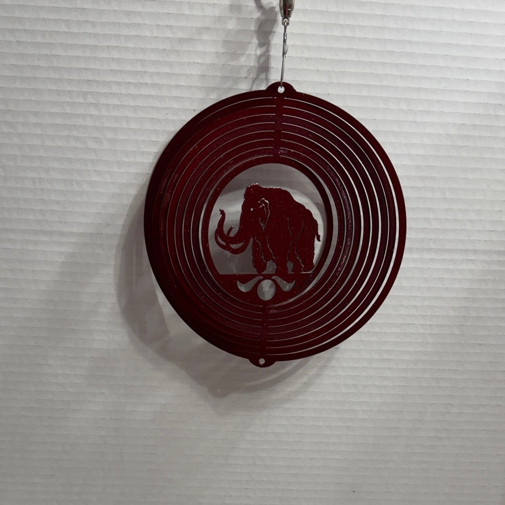 Red Sun Catcher Mammoth Metal Art